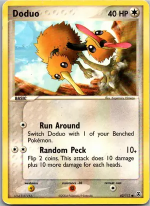 Pokémon-Karte Doduo Dodu 62/112 EX Feuerrot & Blattgrün