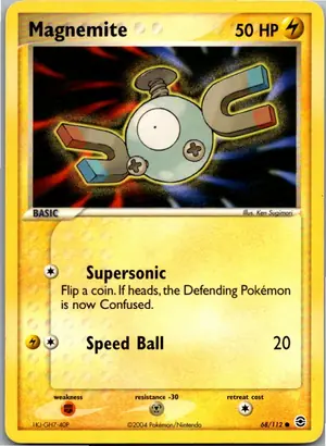Pokémon-Karte Magnemite Magnetilo 68/112 EX Feuerrot & Blattgrün