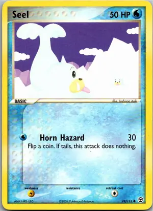 Pokémon-Karte Seel Jurob 78/112 EX Feuerrot & Blattgrün
