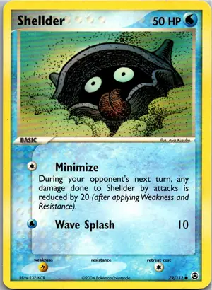 Pokémon-Karte Shellder Muschas 79/112 EX Feuerrot & Blattgrün