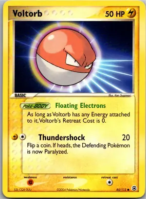 Pokémon-Karte Voltorb Voltobal 85/112 EX Feuerrot & Blattgrün