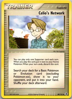 Pokémon-Karte Celio's Network Celios Netzwerk 88/112 EX Feuerrot & Blattgrün