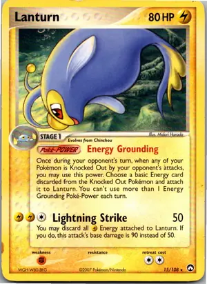 Pokémon-Karte Lanturn 15/108 EX Power Keepers