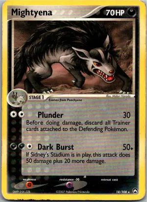 Pokémon-Karte Mightyena Magnayen 18/108 EX Power Keepers