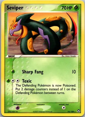 Pokémon-Karte Seviper Vipitis 23/108 EX Power Keepers