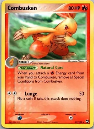 Pokémon-Karte Combusken Jungglut 29/108 EX Power Keepers
