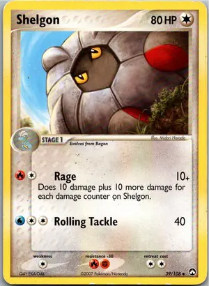 Pokémon-Karte Shelgon Draschel 39/108 EX Power Keepers