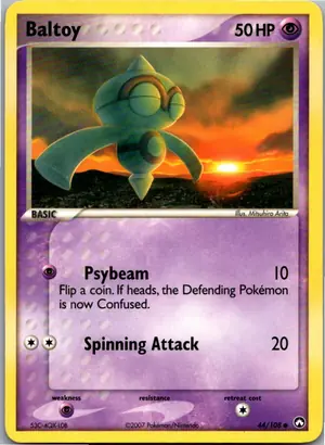 Pokémon-Karte Baltoy Puppance 44/108 EX Power Keepers