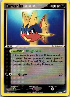 Pokémon-Karte Carvanha Kanivanha 47/108 EX Power Keepers