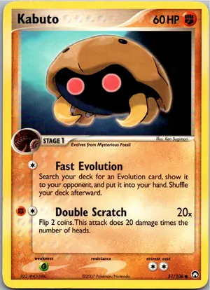Pokémon-Karte Kabuto 51/108 EX Power Keepers