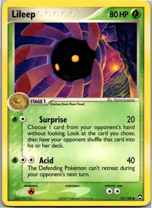 Pokémon-Karte Lileep Liliep 52/108 EX Power Keepers