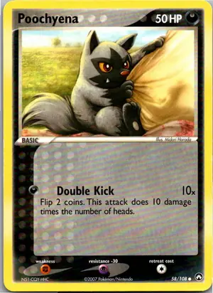 Pokémon-Karte Poochyena Fiffyen 58/108 EX Power Keepers