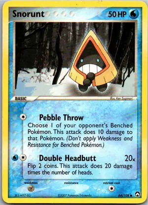 Pokémon-Karte Snorunt Schneppke 64/108 EX Power Keepers