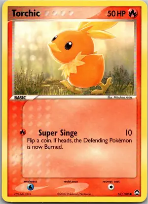 Pokémon-Karte Torchic Flemmli 67/108 EX Power Keepers