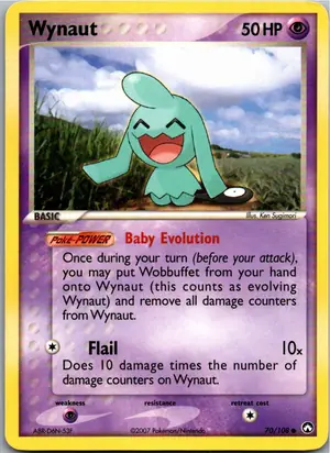 Pokémon-Karte Wynaut Isso 70/108 EX Power Keepers