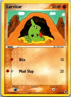 Pokémon-Karte Larvitar 51/101 EX Dragon Frontiers