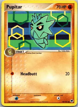 Pokémon-Karte Pupitar 58/101 EX Dragon Frontiers