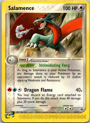 Pokémon-Karte Salamence Brutalanda 19/97 EX Drache