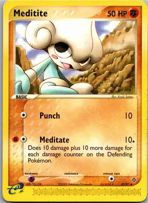 Pokémon-Karte Meditite Meditie 37/97 EX Drache