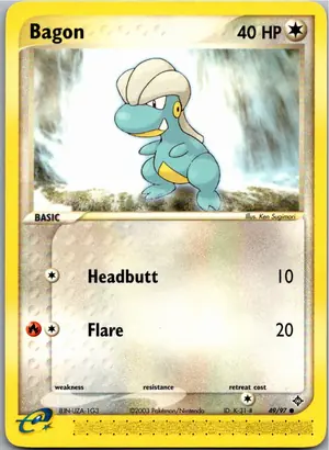 Pokémon-Karte Bagon Kindwurm 49/97 EX Drache