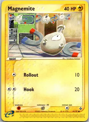 Pokémon-Karte Magnemite Magnetilo 61/97 EX Drache