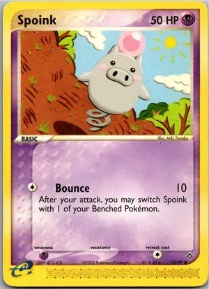 Pokémon-Karte Spoink 73/97 EX Drache