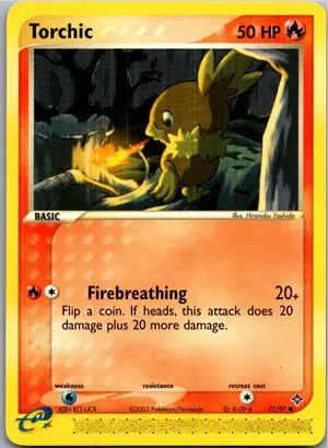 Pokémon-Karte Torchic Flemmli 77/97 EX Drache