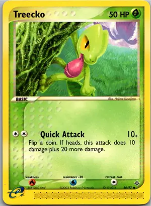 Pokémon-Karte Treecko Geckarbor 80/97 EX Drache