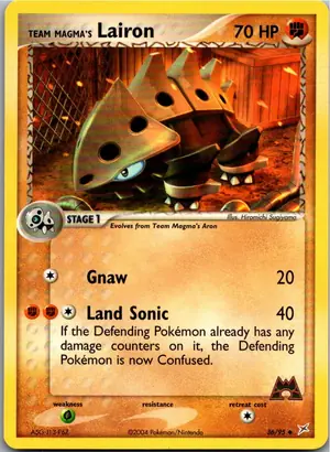 Pokémon-Karte Team Magma's Lairon Lairon 36/95 EX Team Magma vs Team Aqua