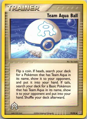 Pokémon-Karte Team Aqua Ball 75/95 EX Team Magma vs Team Aqua