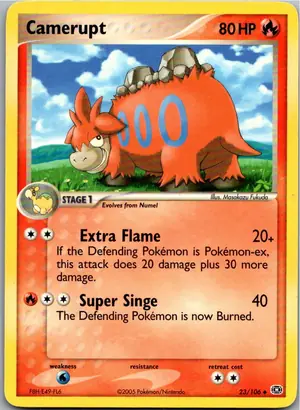 Pokémon-Karte Camerupt 23/106 EX Smaragd