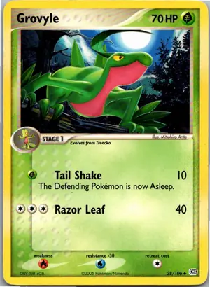 Pokémon-Karte Grovyle Reptain 28/106 EX Smaragd
