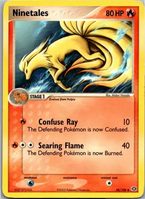 Pokémon-Karte Ninetales Vulnona 38/106 EX Smaragd