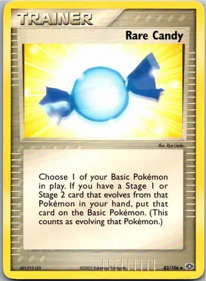 Pokémon-Karte Rare Candy Sonder Bonbon 83/106 EX Smaragd