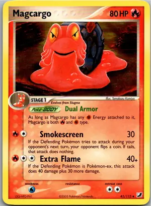 Pokémon-Karte Magcargo 41/115 EX Verborgene Mächte