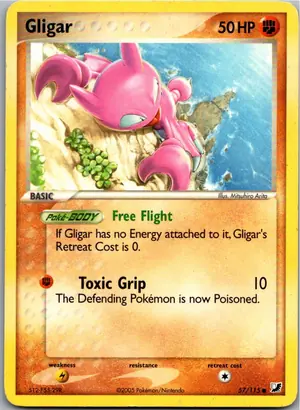Pokémon-Karte Gligar Skorgla 57/115 EX Verborgene Mächte