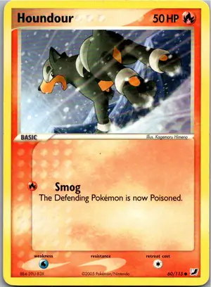 Pokémon-Karte Houndour Hunduster 60/115 EX Verborgene Mächte