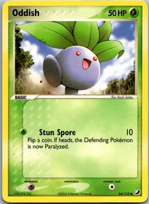 Pokémon-Karte Oddish Myrapla 64/115 EX Verborgene Mächte