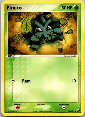 Pokémon-Karte Pineco Tannza 66/115 EX Verborgene Mächte