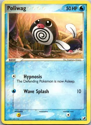 Pokémon-Karte Poliwag Quapsel 67/115 EX Verborgene Mächte