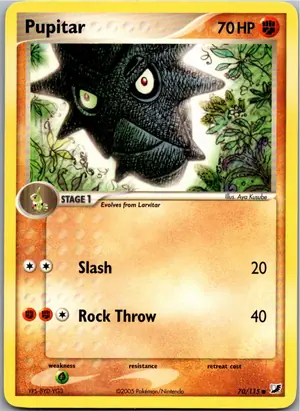 Pokémon-Karte Pupitar 70/115 EX Verborgene Mächte