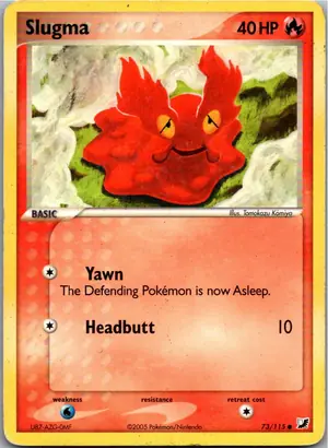 Pokémon-Karte Slugma Schneckmag 73/115 EX Verborgene Mächte