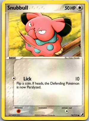 Pokémon-Karte Snubbull 74/115 EX Verborgene Mächte