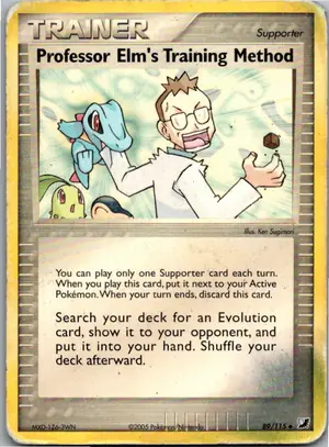 Pokémon-Karte Professor Elm's Training Method 89/115 EX Verborgene Mächte
