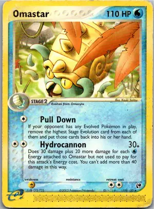 Pokémon-Karte Omastar Amoroso 19/100 EX Sandsturm
