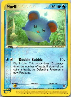 Pokémon-Karte Marill 68/100 EX Sandsturm