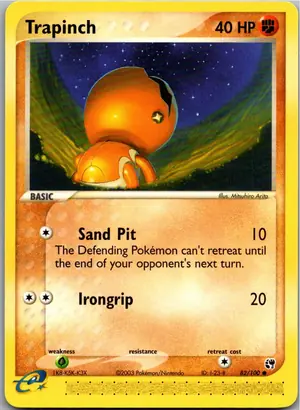 Pokémon-Karte Trapinch Knacklion 82/100 EX Sandsturm