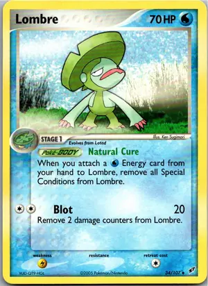 Pokémon-Karte Lombre ro 34/107 EX Deoxys
