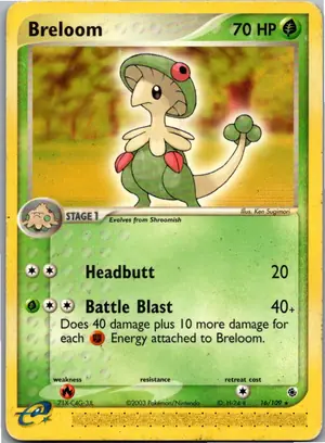 Pokémon-Karte Breloom Kapilz 16/109 EX Rubin & Saphir