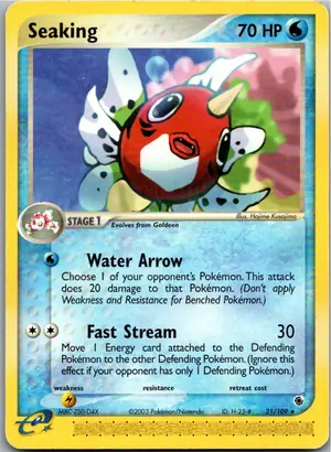 Pokémon-Karte Seaking Golking 21/109 EX Rubin & Saphir